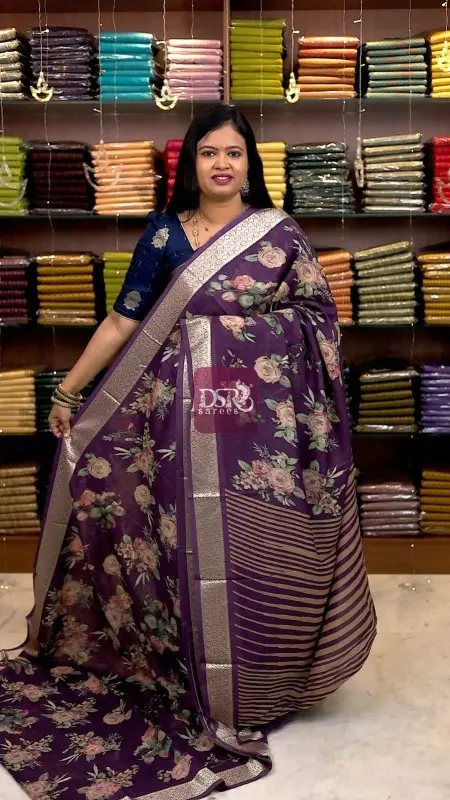 Viscose Chiffon Sarees