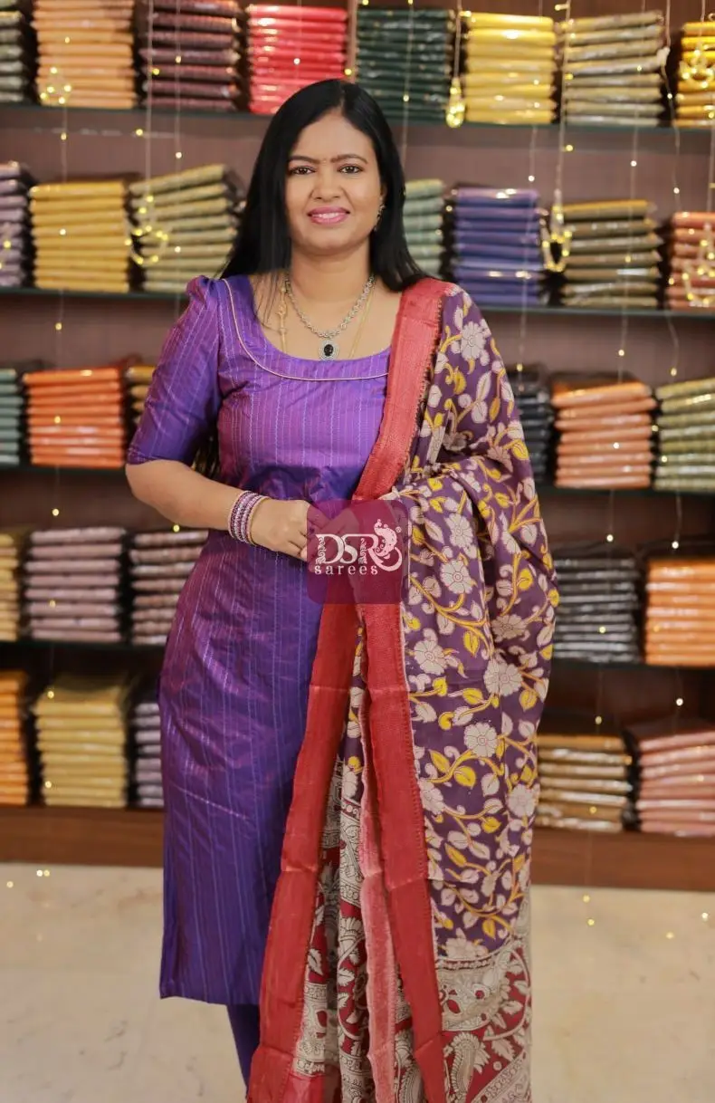 Arani Semi Silk With Nizam Border Dupatta