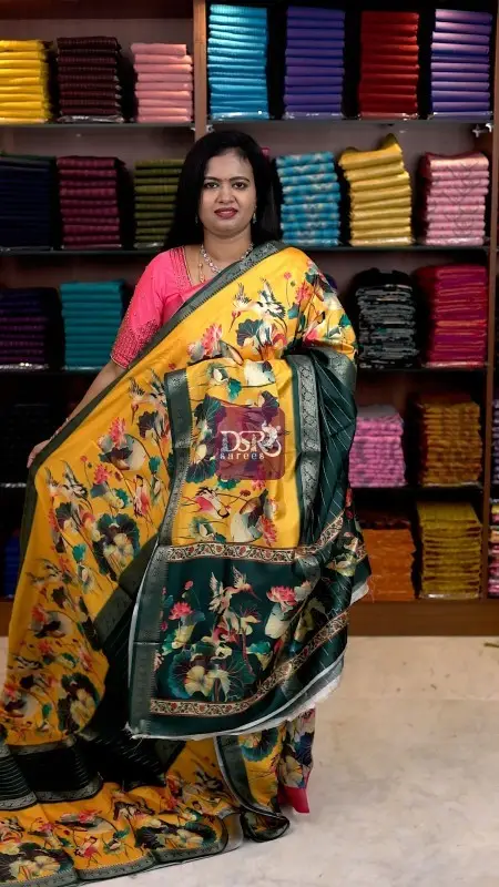 Digital Print Dola Crepe Saree
