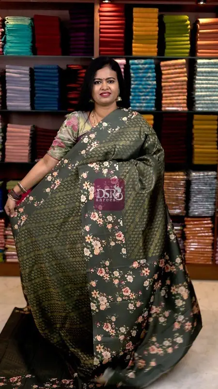 Floral Gaji Banarasi Silk