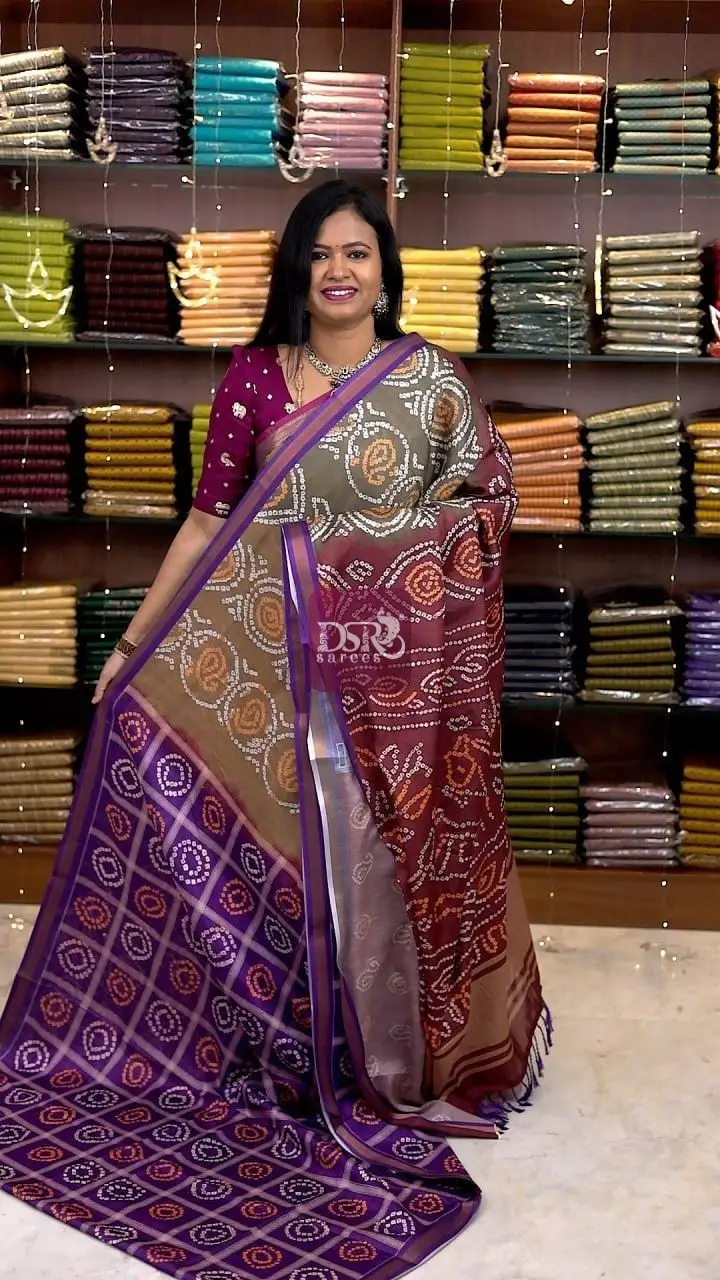 Bhandhini Linen Saree