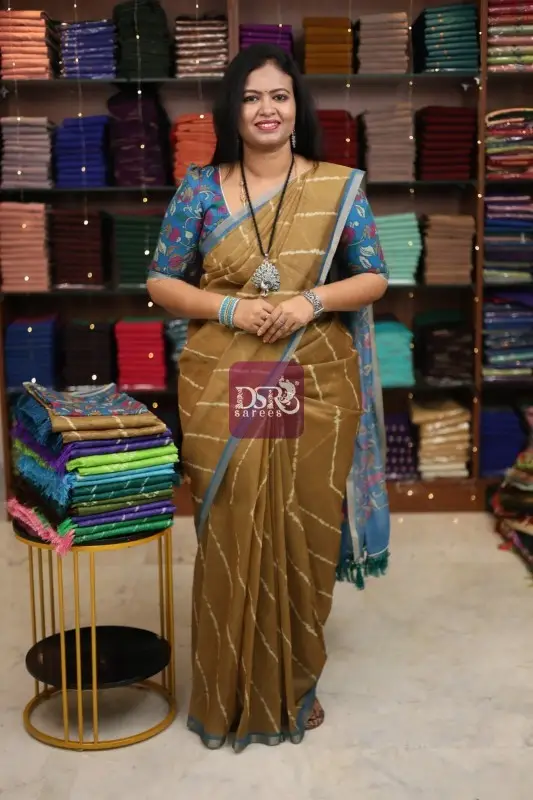Kalamkari Chanderi Sico Saree