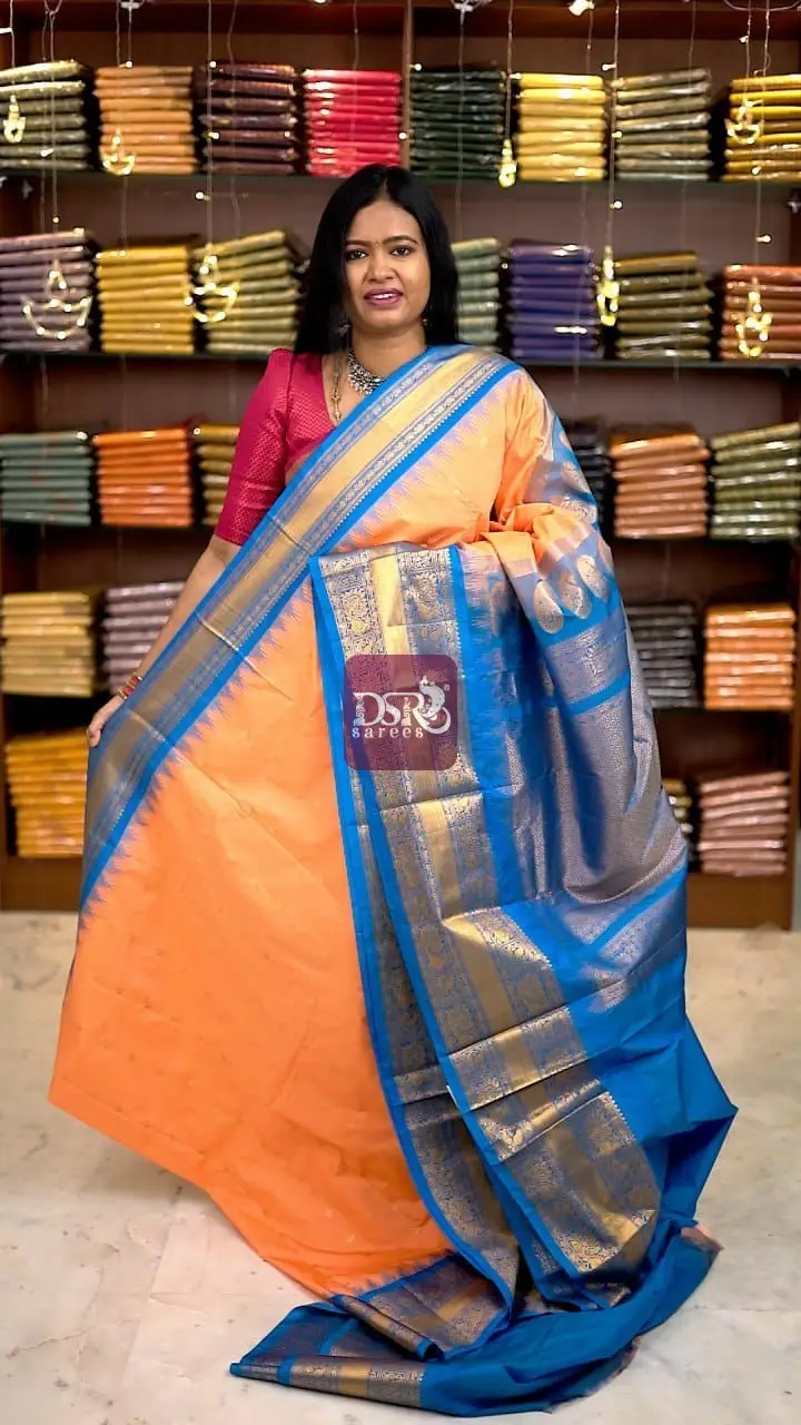 Semi Gadwal Border Sarees
