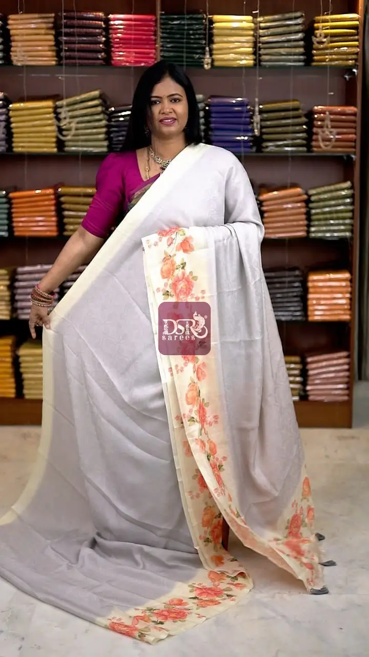 Viscose Digital Print Sarees