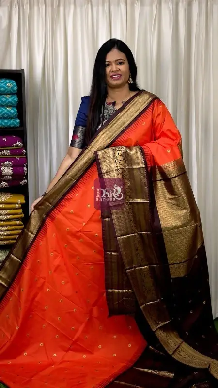 Semi Gadwal Border Sarees