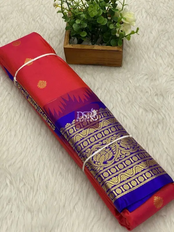 Semi Gadwal Border Sarees