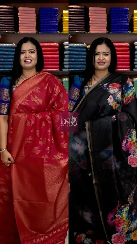 Banarasi  Soft Cotton + Chanderi Saree