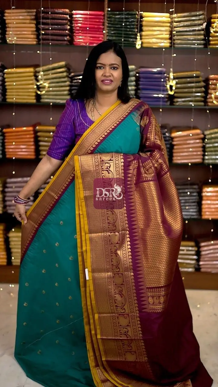 Semi Gadwal Border Sarees