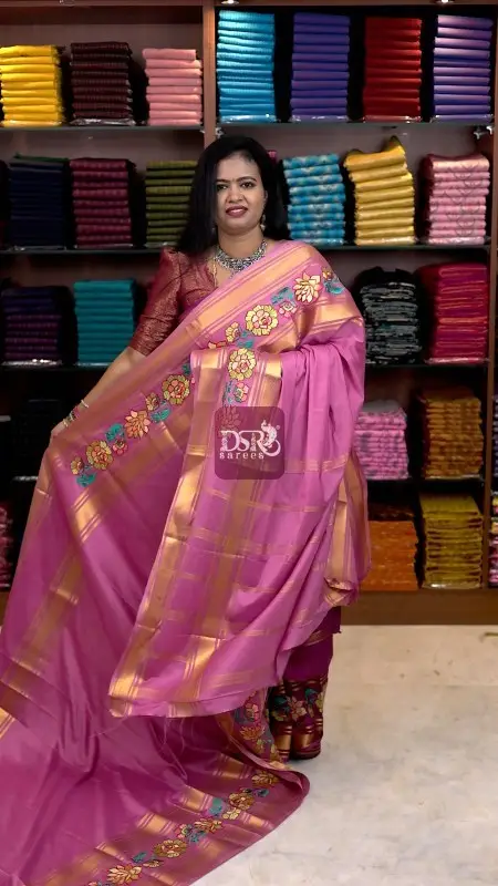 Embroidery Mysore Crepe Saree