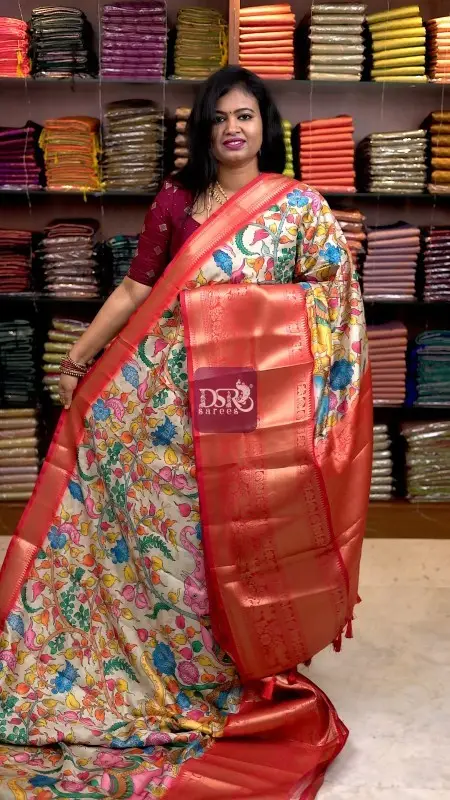 Kalamkari bridal saree