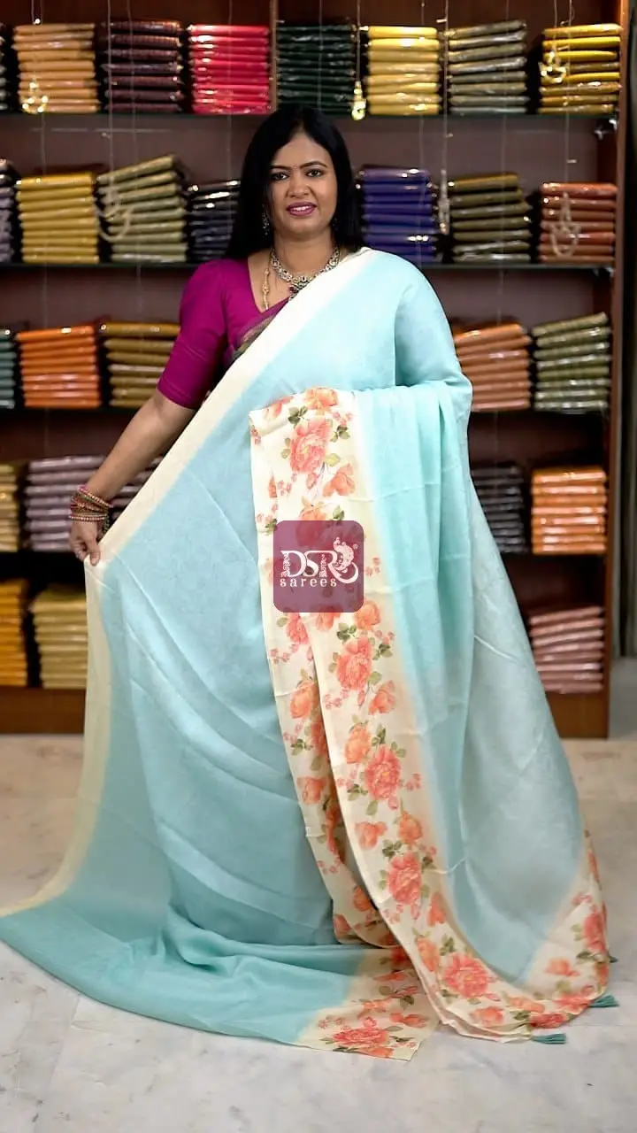 Viscose Digital Print Sarees