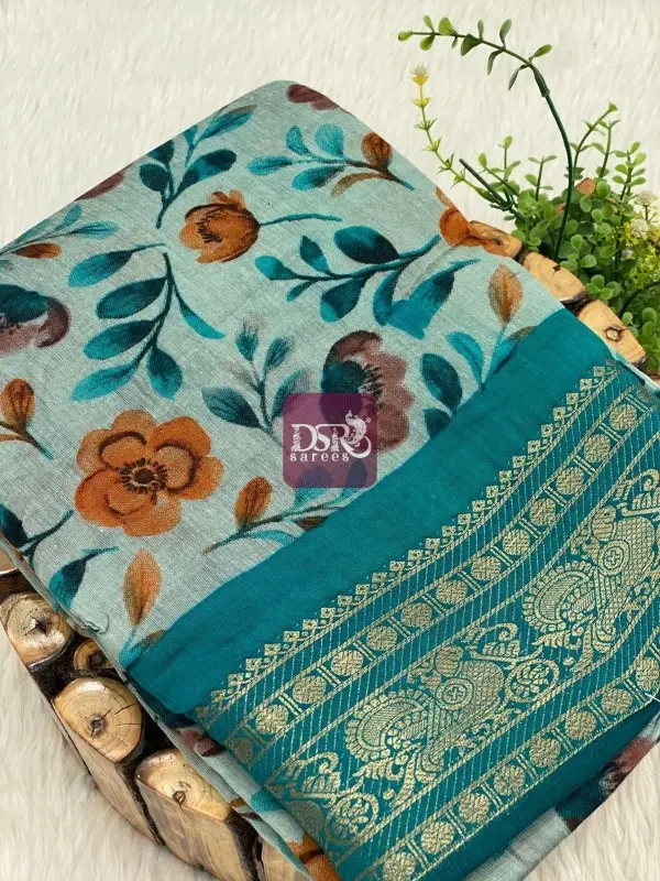 Viscose Reyon Cotton Saree