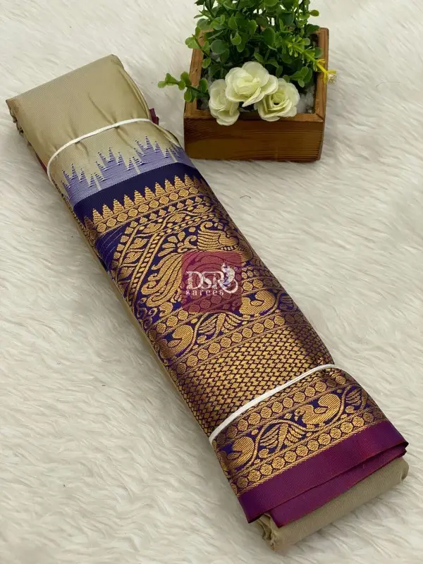 Semi Gadwal Border Sarees
