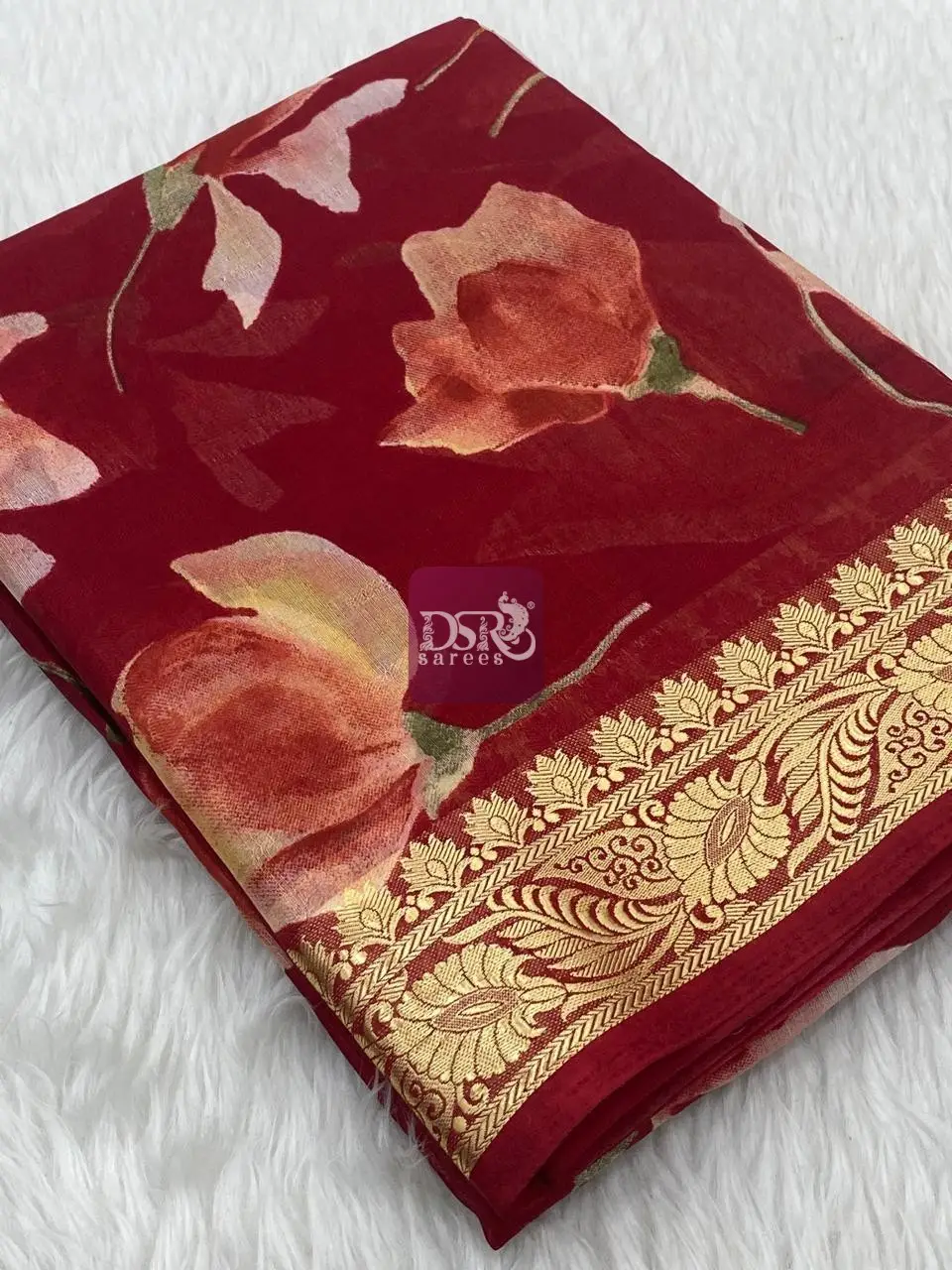 Viscose Chiffon Saree - vol8
