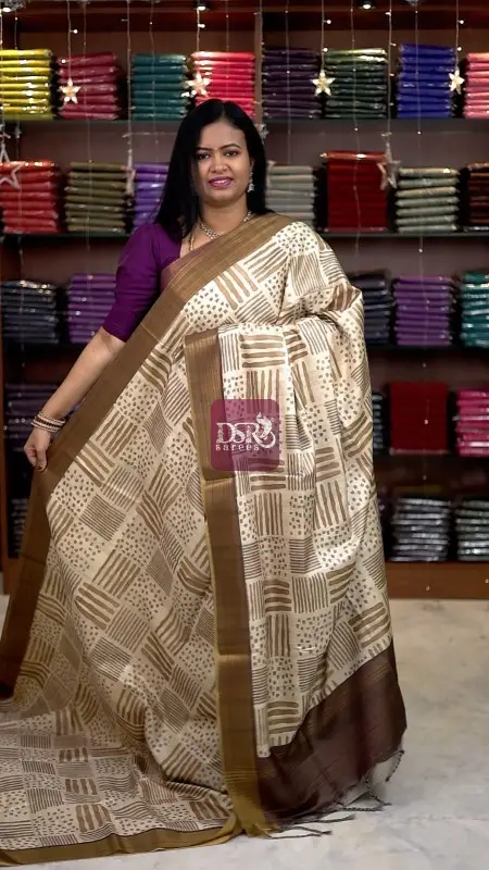 Semi Tussar Silk Sarees