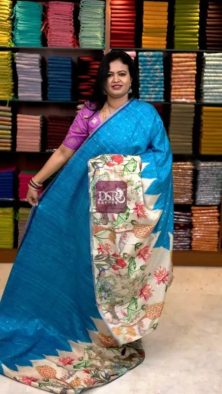 Tussar Khadi Cotton Sarees