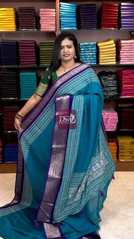 Viscose Chiffon Saree - vol6