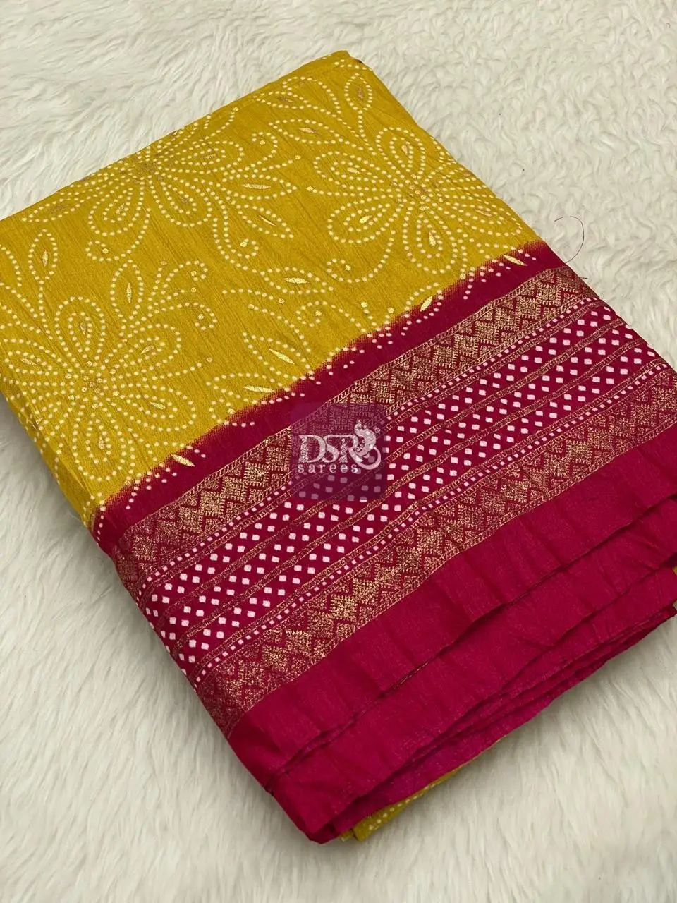 Bhandhini Crushed Chiffon Saree - vol1
