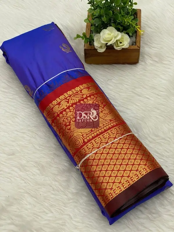 Semi Gadwal Border Sarees