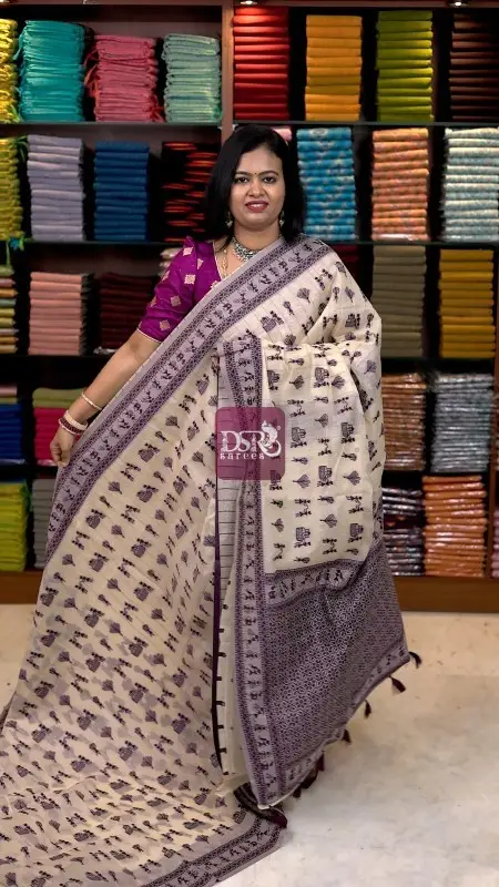 Linen Varli Sarees
