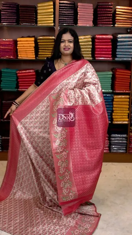 Silver Tissue Semi Silk Sarees