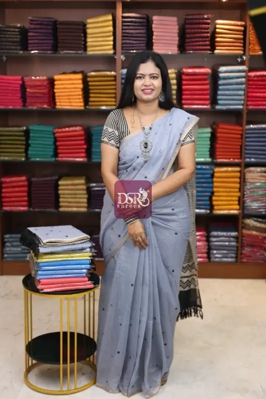 Chanderi Sico With Mirror work