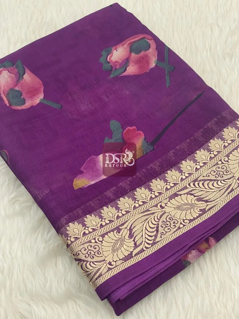 Viscose Chiffon Saree - vol8