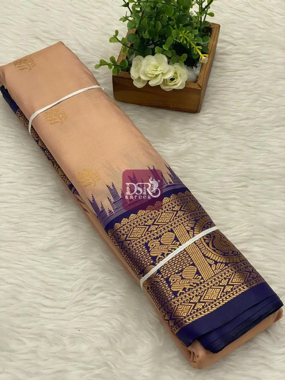 Semi Gadwal Border Sarees