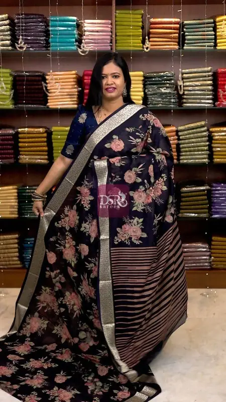 Viscose Chiffon Sarees