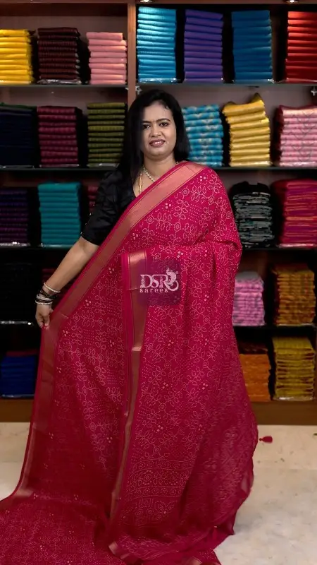 Viscose Chiffon Saree - vol6