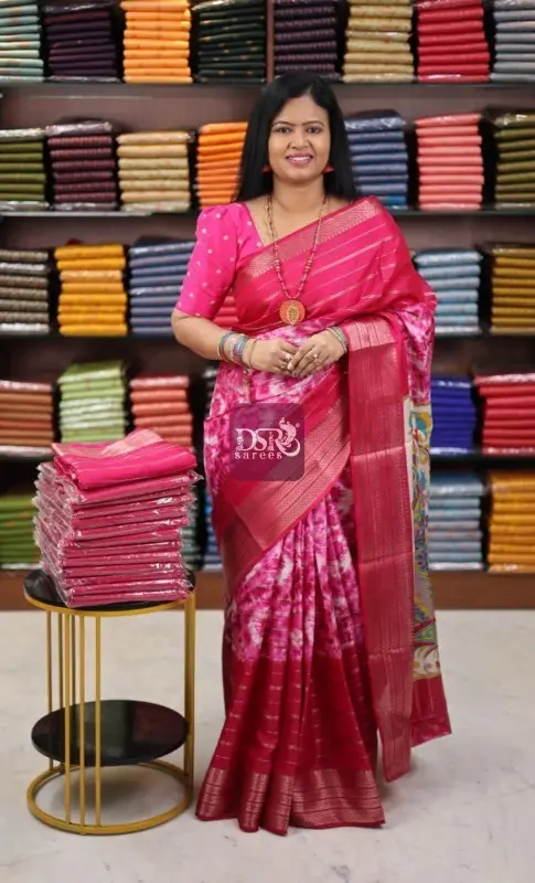 Shibori Viscose Dola Saree