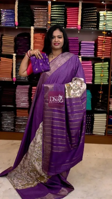 Kalamkari Viscose Silk Sarees