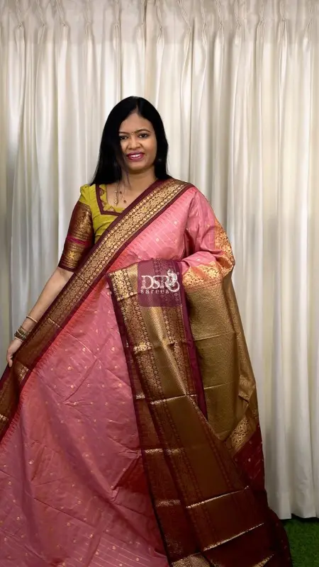 Semi Gadwal Border Sarees