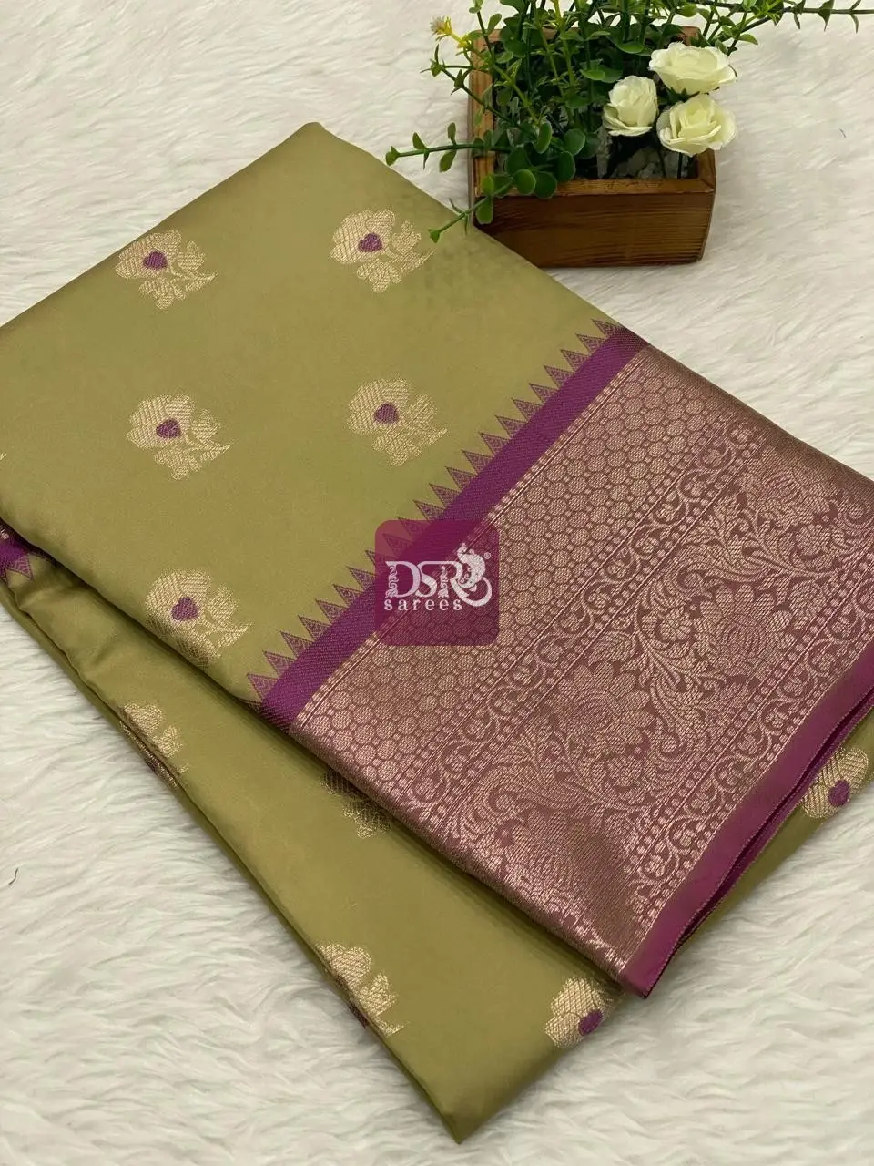 Banarasi Gadwal soft silk saree