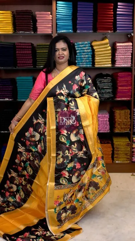 Digital Print Dola Crepe Saree