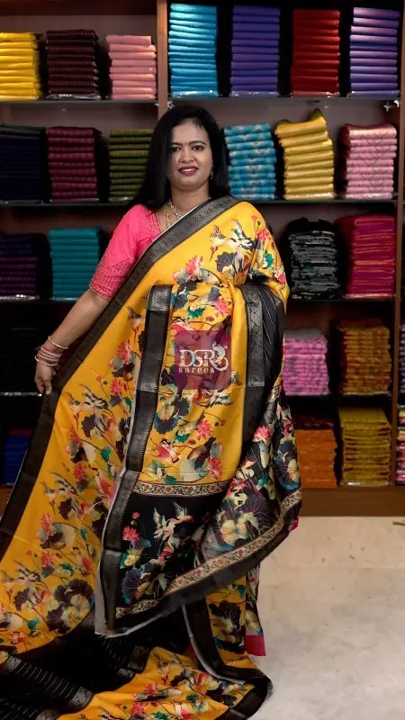 Digital Print Dola Crepe Saree