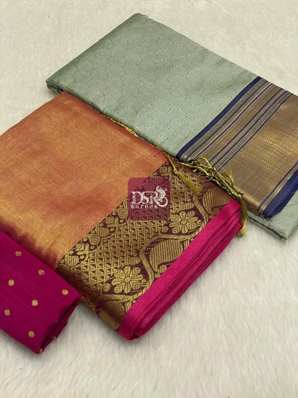 Kadhi Tissue Silk + Brocade Silk
