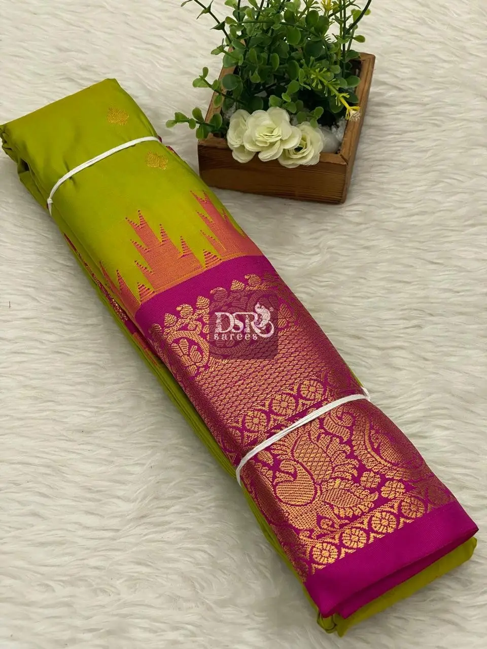 Semi Gadwal Border Sarees