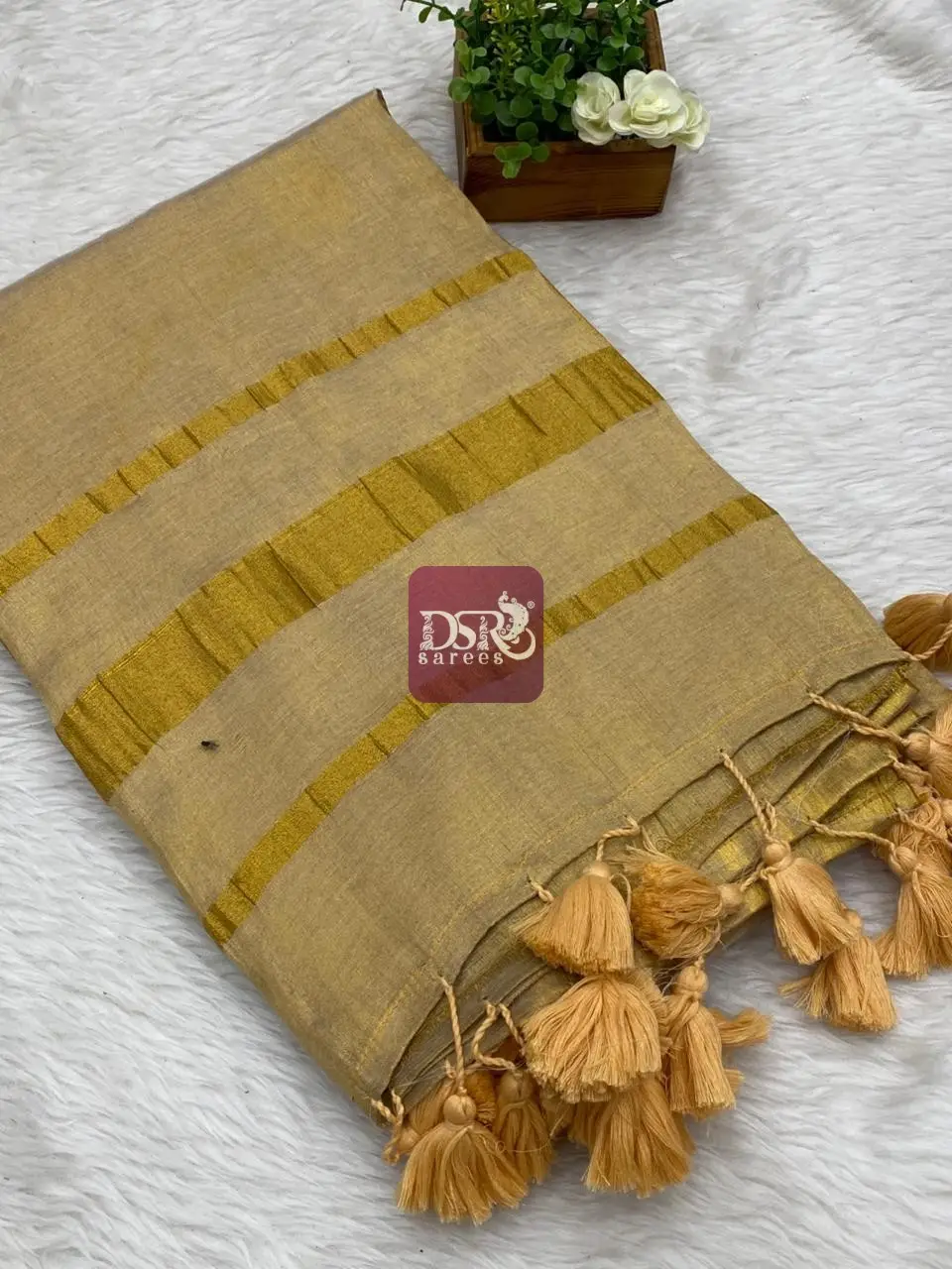 Khadhi Linen Tissue Saree