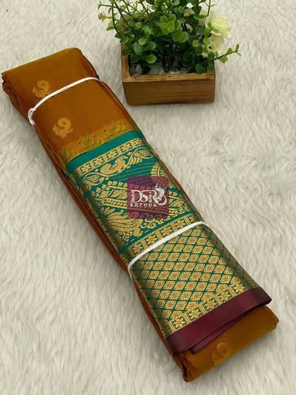 Semi Gadwal Border Sarees