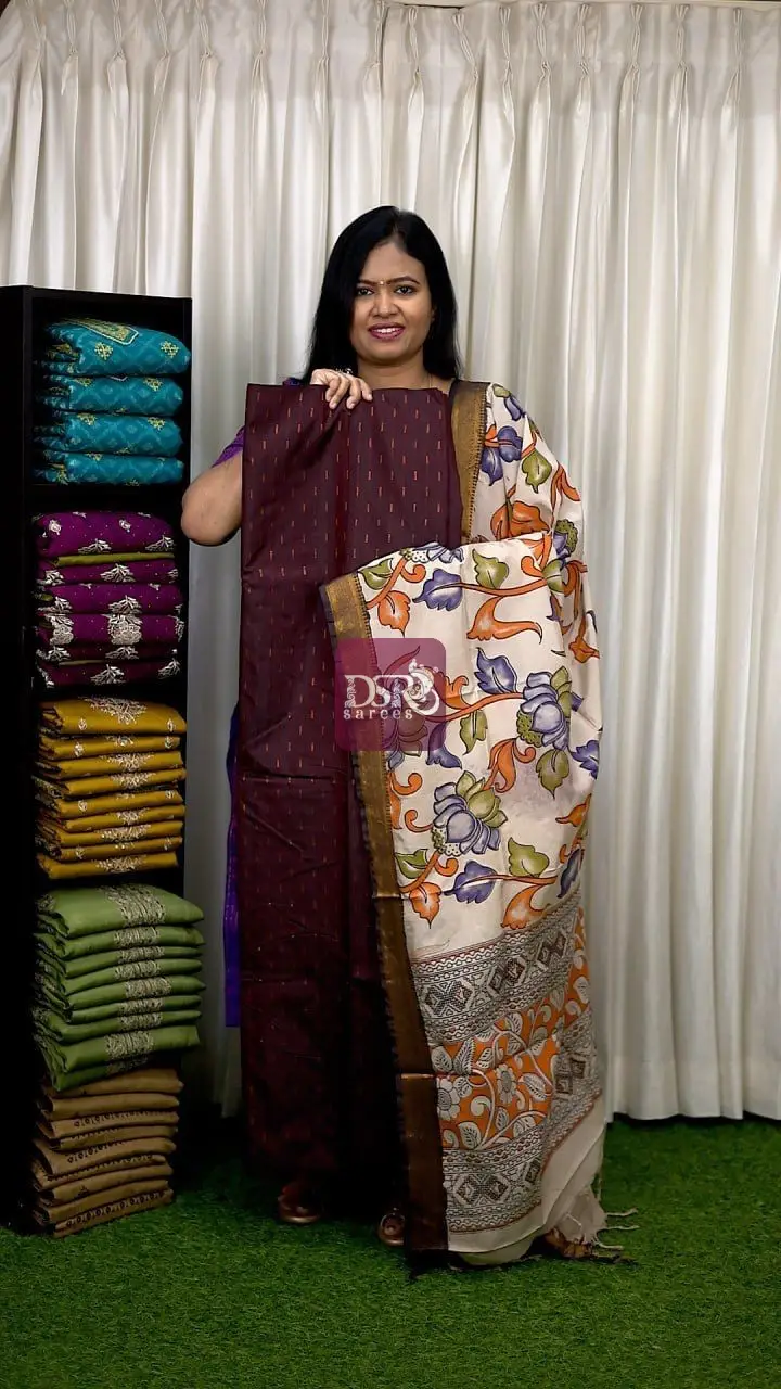 Arani Semi Silk With Nizam Border Dupatta
