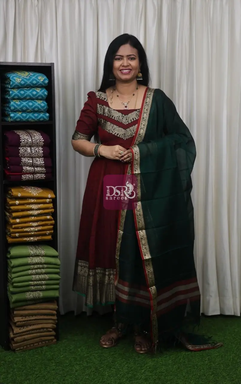 Narayanpet Anarkali Unstitched Salwar Sets