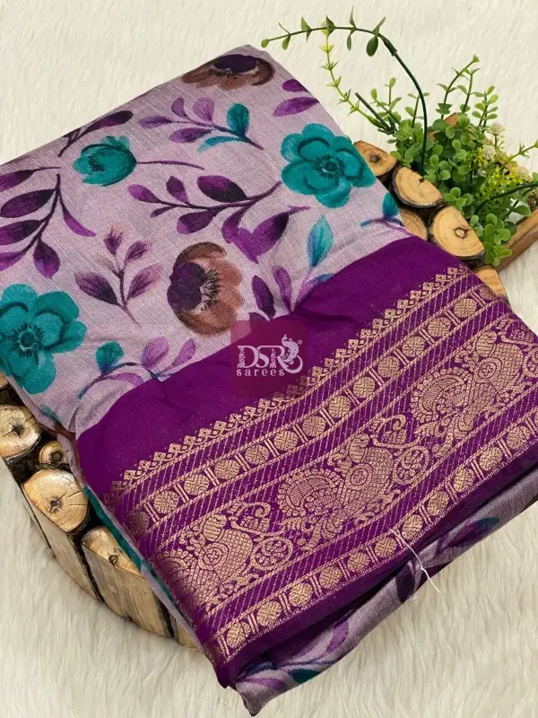 Viscose Reyon Cotton Saree
