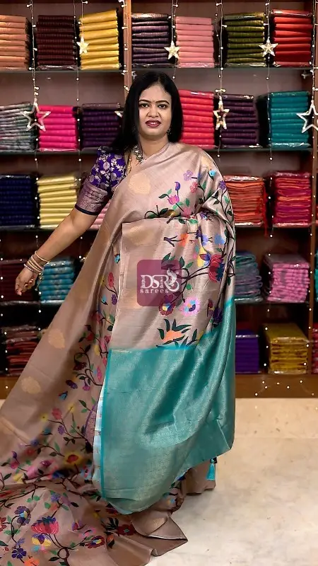 Paithani tussar silk sarees