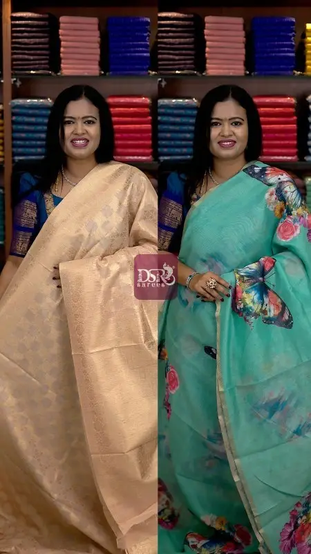 Banarasi  Soft Cotton + Chanderi Saree
