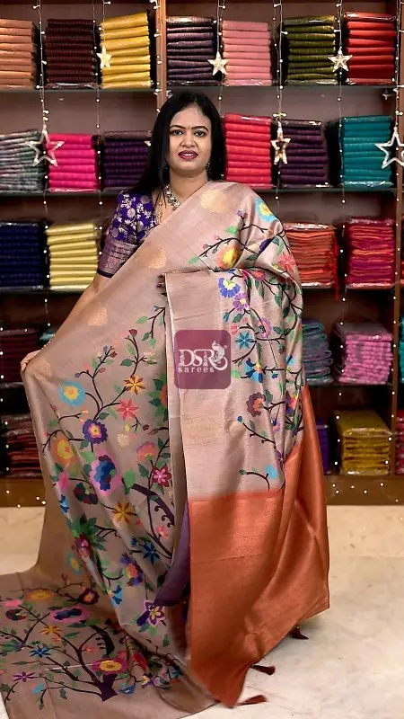 Paithani tussar silk sarees