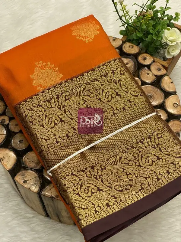 Rust Orange Bridal Sarees