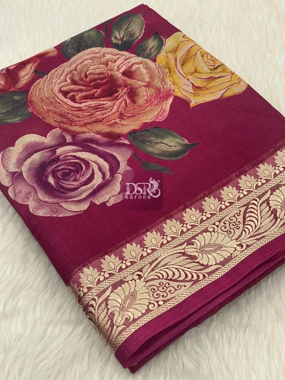 Viscose Chiffon Saree - vol8
