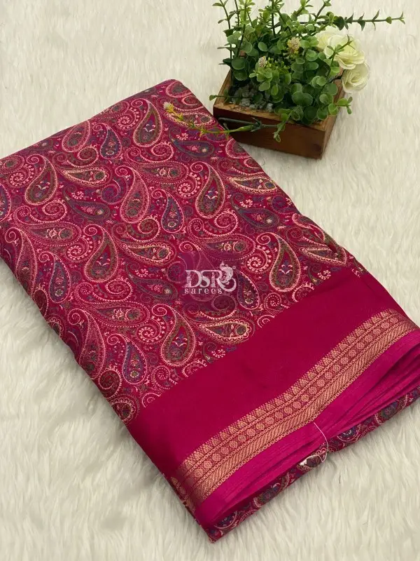 Viscose Chiffon Sarees