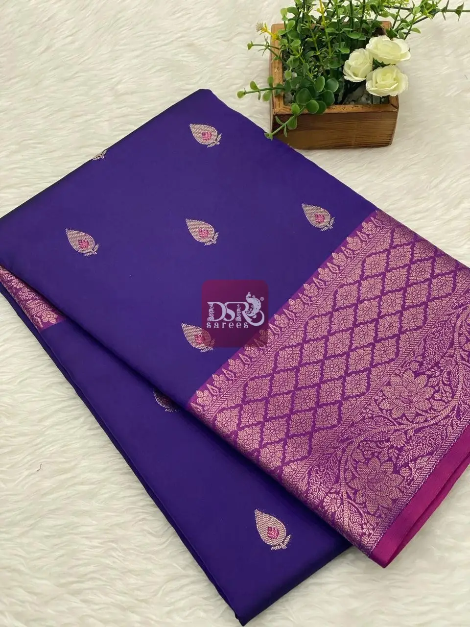 Banarasi Gadwal soft silk saree